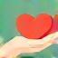 Compassion icon representing caring hands