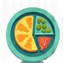 Icon depicting meal planning with food plate and checklist representing Diet Planning