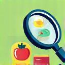 Icon of magnifying glass over food items symbolizing Nutritional Assessments